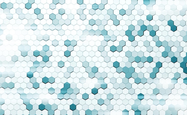 Fondo abstracto de hexágonos superficie de ilustración 3d de azulejos hexagonales