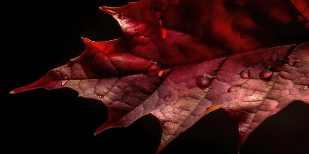 Fondo abstracto de hoja de arce rojo profundo Color de otoño