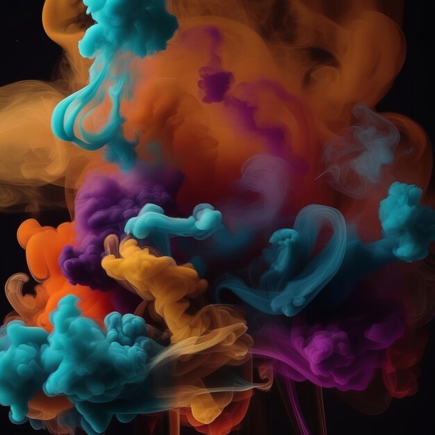 fondo abstracto humo colorido ilustración 3d fondo abstracto fuego colorido 3d i