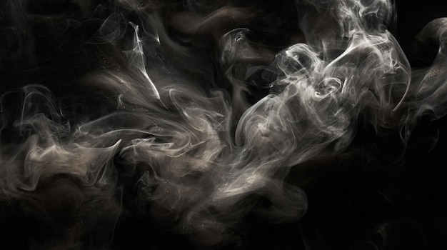 Fondo abstracto de humo gris negro pintura acrílica explosión submarina tinta arremolinada