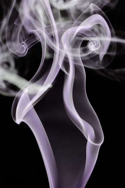 Foto fondo abstracto de humo sobre fondo negro