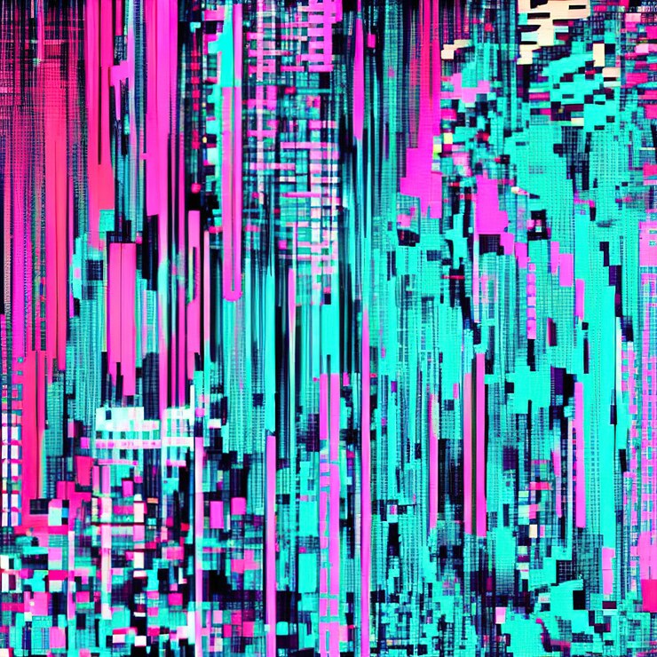 Foto fondo abstracto inspirado en el efecto de falla digital y píxeles