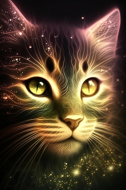 Fondo abstracto lindo gato