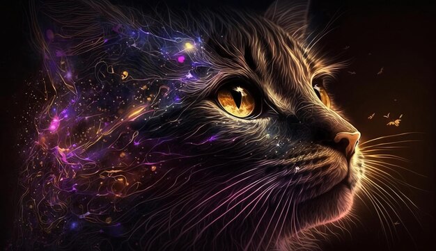 Fondo abstracto lindo gato