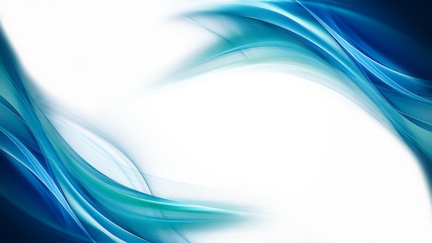 Fondo abstracto con líneas azules suaves y ondas en blanco
