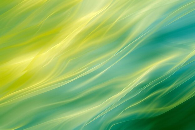 Foto fondo abstracto con líneas lisas en colores verde y amarillo arte conceptual