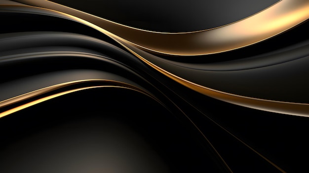 fondo abstracto líneas negras y doradas