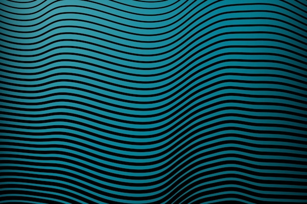 Fondo abstracto con líneas onduladas en azul azulado y negro