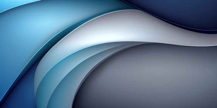 Fondo abstracto con líneas onduladas azules y blancas curvas de ai generativo curvo