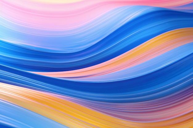 Fondo abstracto con líneas suaves en colores azul, naranja y amarillo