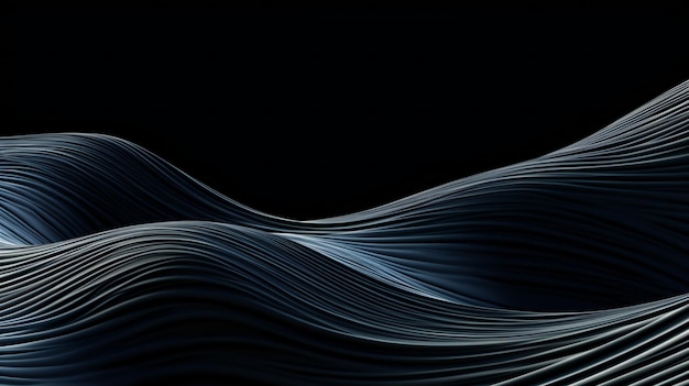 Fondo abstracto con líneas suaves en colores negro y azul