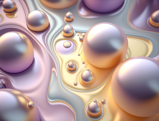 Fondo abstracto líquido ondulado fluido de colores pastel claro creado con tecnología de IA generativa