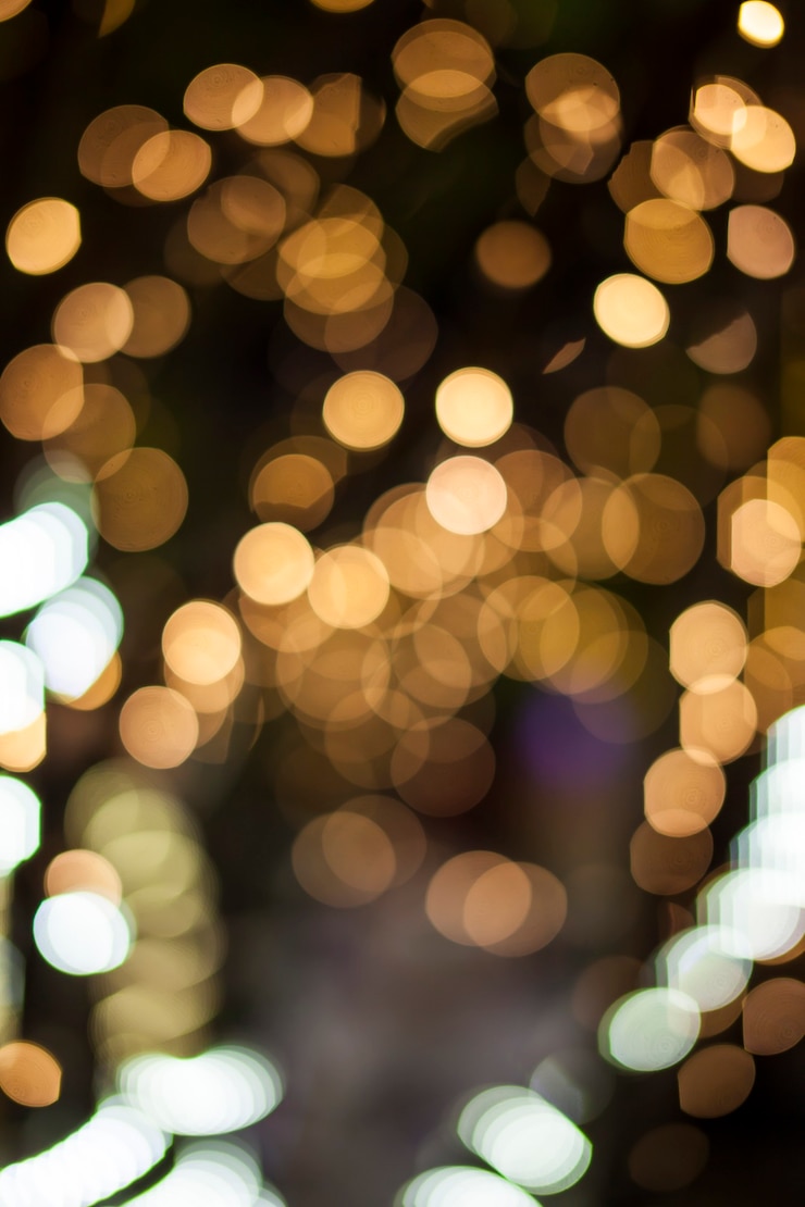 Foto fondo abstracto con luces desenfocadas de bokeh