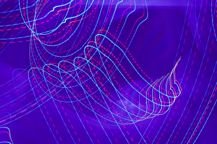 Foto fondo abstracto de luces de neón de colores