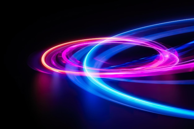 fondo abstracto luces de neón velocidad generativa ai