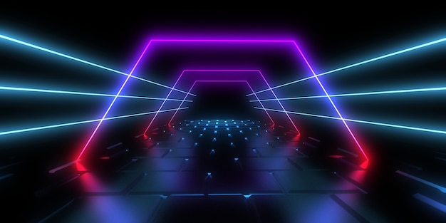 fondo abstracto con luces de neón
