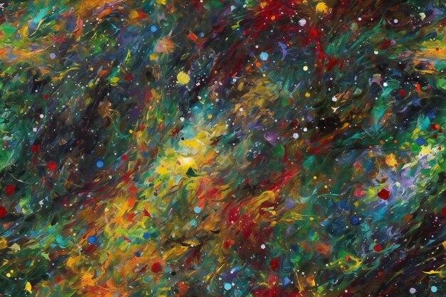 Fondo abstracto con manchas multicolores de pintura y salpicaduras