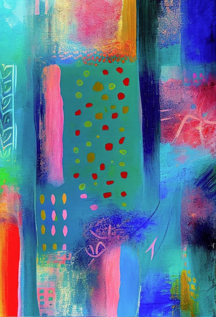 Fondo abstracto de las manchas de pintura acrílica Mezcla de pintura al óleo multicolor Arreglos texturizados Impresión moderna abstracta Arte Deco Póster