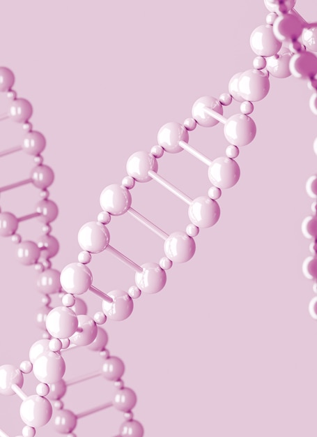 Foto fondo abstracto de maqueta de cromosomas para ciencia o medicina