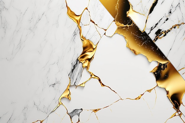 Fondo abstracto de mármol dorado y blanco Fondo de invitación de boda