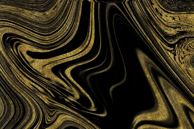 Fondo abstracto de mármol negro y dorado