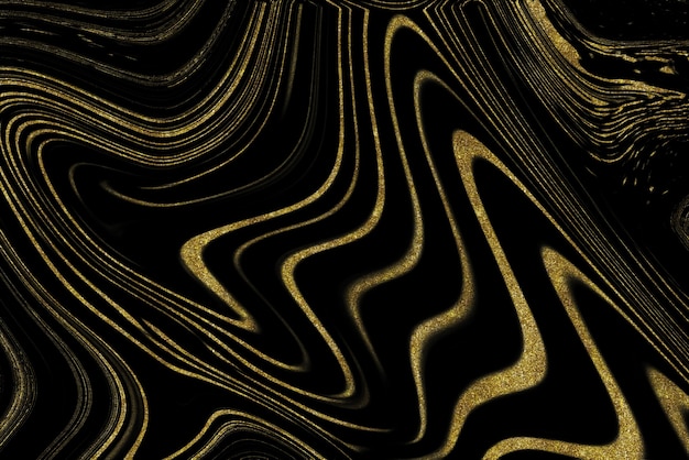 Fondo abstracto de mármol negro y dorado