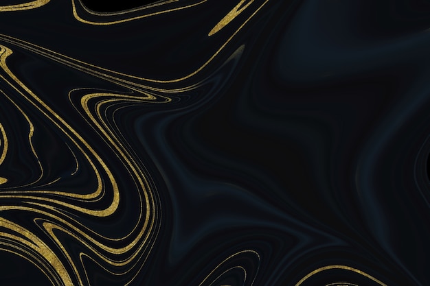 Fondo abstracto de mármol negro y dorado