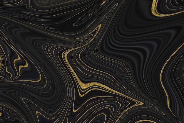 Fondo abstracto de mármol negro y dorado