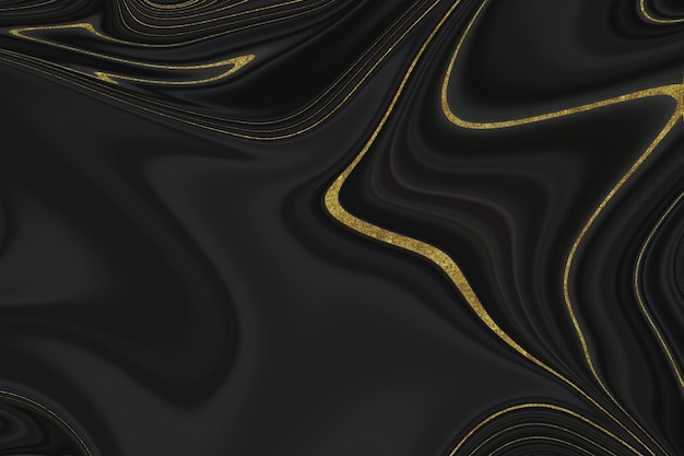 Fondo abstracto de mármol negro y dorado