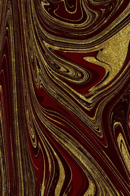 Fondo abstracto de mármol rojo y dorado