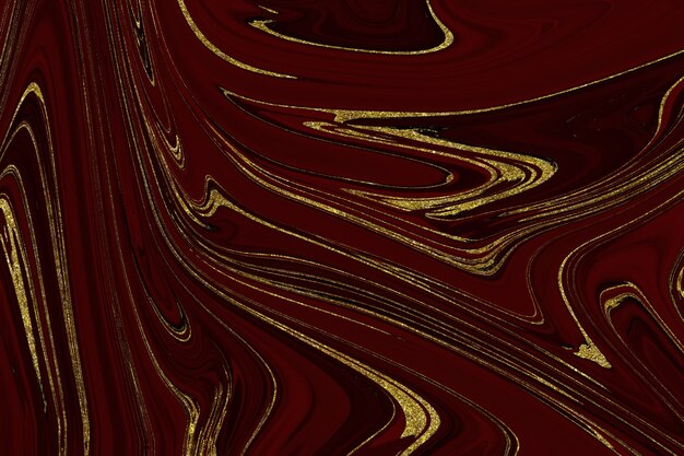 Fondo abstracto de mármol rojo y dorado