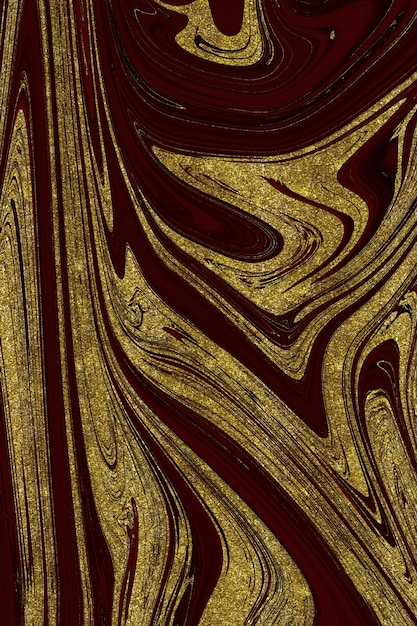 Fondo abstracto de mármol rojo y dorado