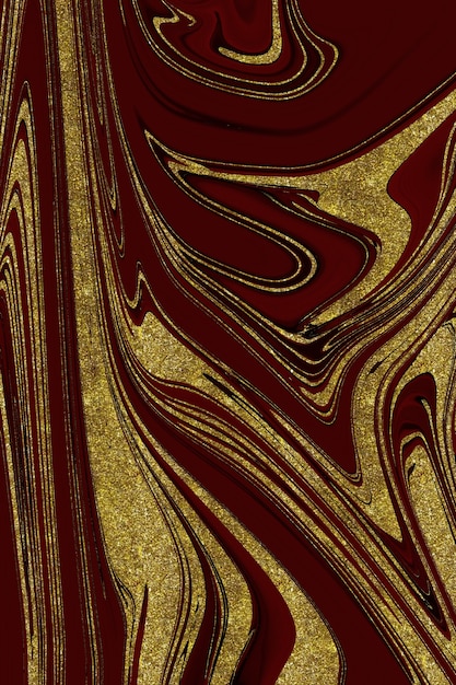 Fondo abstracto de mármol rojo y dorado