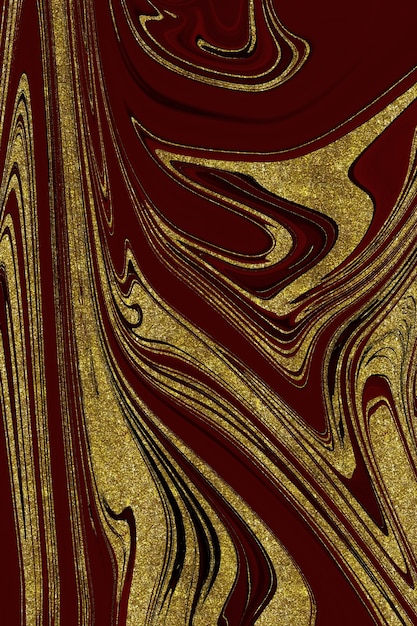 Fondo abstracto de mármol rojo y dorado