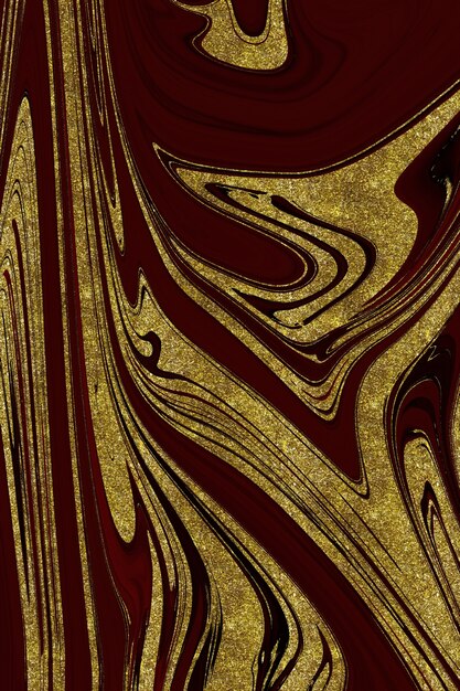 Fondo abstracto de mármol rojo y dorado