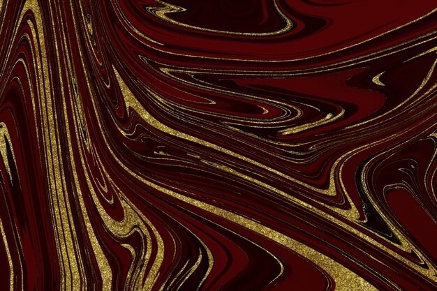 Fondo abstracto de mármol rojo y dorado