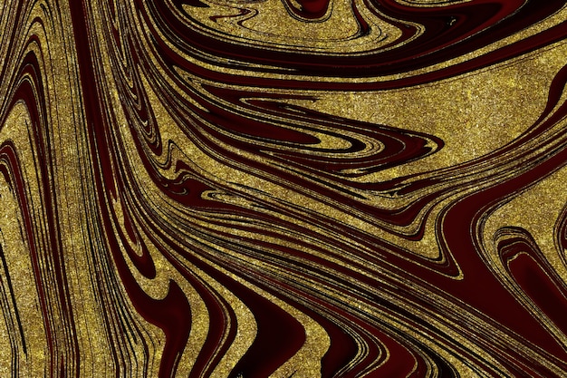 Fondo abstracto de mármol rojo y dorado