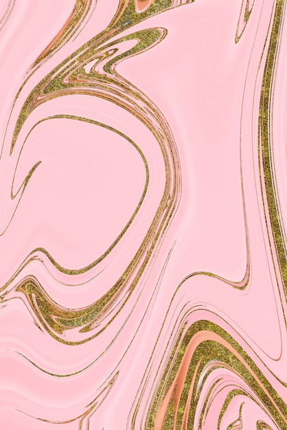 Fondo abstracto de mármol rosa y dorado