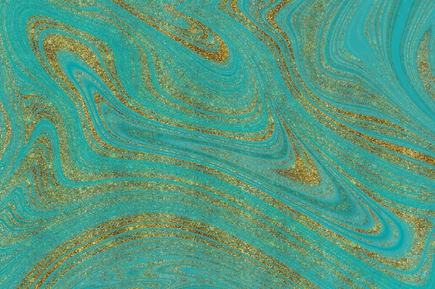 Fondo abstracto de mármol verde y oro