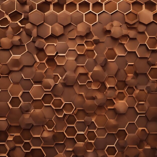 El fondo abstracto marrón con patrón hexagonal se puede utilizar como fondo