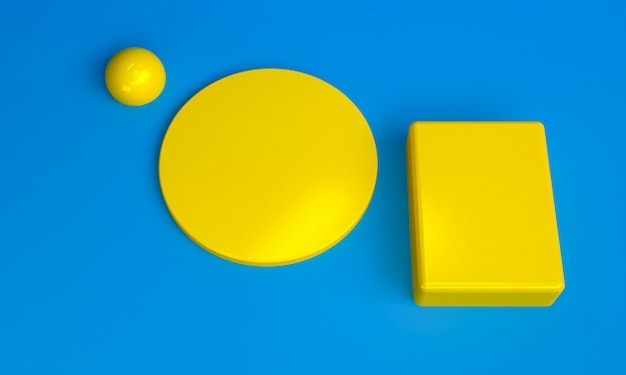 Fondo abstracto minimalista con figura geométrica amarilla