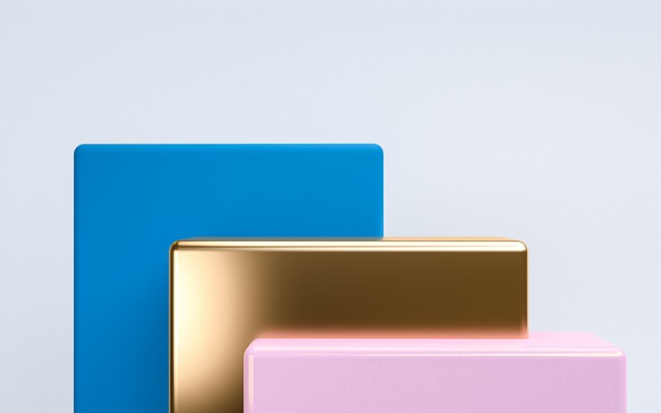 Foto fondo abstracto minimalista, figuras geométricas primitivas, colores pastel, render 3d.