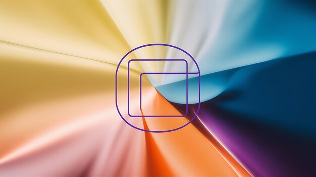 Fondo abstracto minimalista moderno amarillo azul púrpura y naranja
