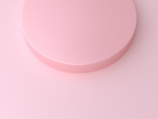 Fondo abstracto mínimo geométrico círculo forma rosa representación 3d