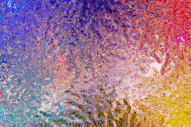 Fondo abstracto místico y fantástico. Textura multicolor metálica, superficie iridiscente holográfica arrugada en colores pastel.