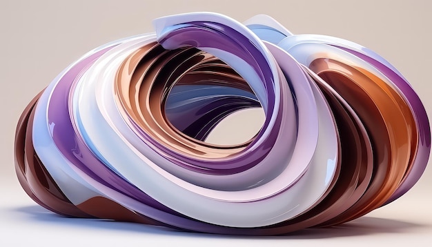 Fondo abstracto moderno con cinta curva colorida