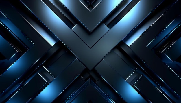 Fondo abstracto moderno negro y azul con un diseño minimalista Generativo ai