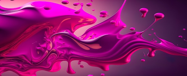 Fondo abstracto moderno viva magenta con ondas líquidas