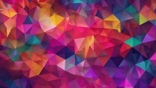 Fondo abstracto multicolor de triángulos geométricos de efecto