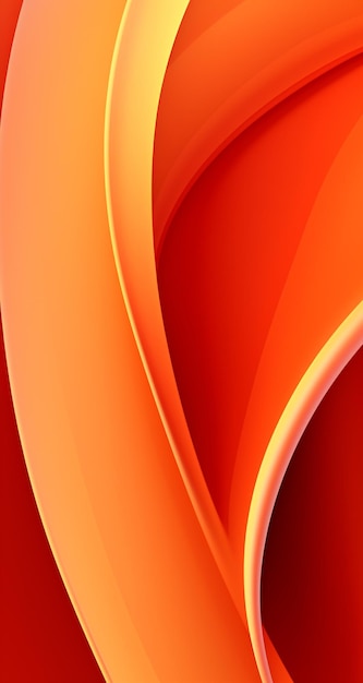un fondo abstracto naranja con líneas curvas y una curva curva ai generativa